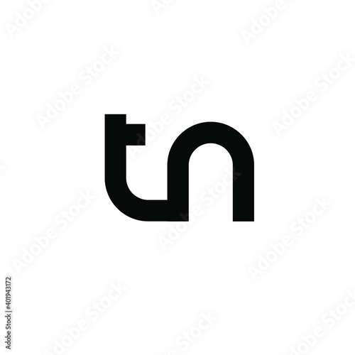 tn minimal logo icon design vector