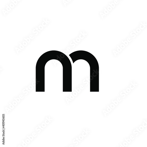 nm mn nn m minimal logo icon design vector isolated design