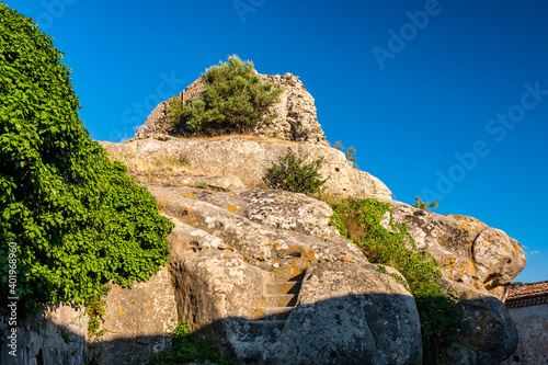 Central part of Lauria Castle ruins in Castiglione di Sicilia, Italy