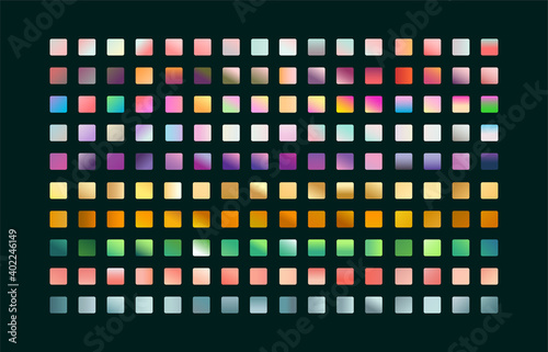 Mega set collection swatches soft pastel gradients palettes combinations