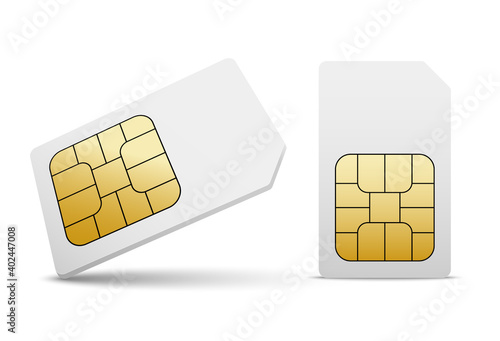 Sim card vector mobile phone icon chip. Simcard isolated 3d design gsm