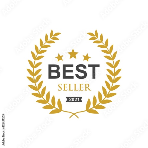 Best seller badge icon, Best seller award logo isolated, vector Illustration