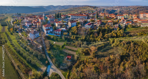 Scenic village Smarje near Koper in Slovenian Istria, Slovenia 