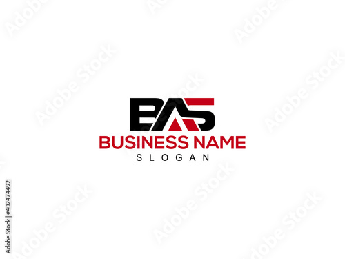 BAS Letter Logo, bas logo image vector stock