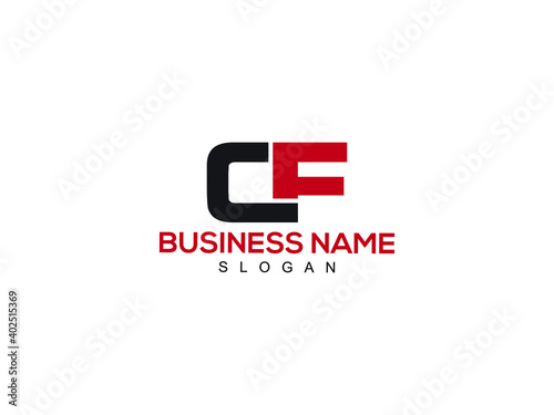 CF Letter Logo, cf logo image vector