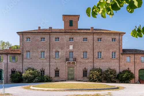 Villa Torlonia Building, inside of Public Park Poesia Pascoli in San Mauro, Forli Cesena, Emilia Romagna, Italy