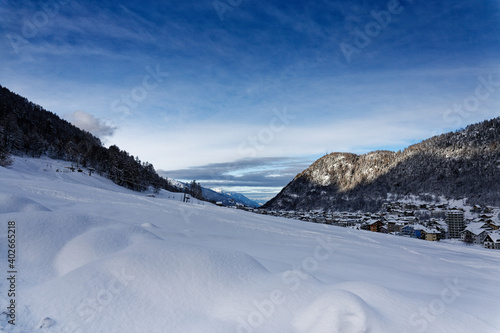 Winter landscape in Aprica