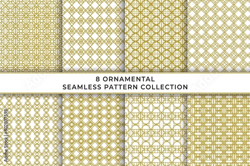 elegant luxury motif seamless pattern material set collection vector graphic