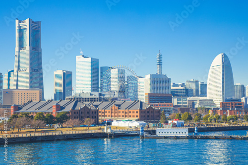 横浜みなとみらいの都市風景