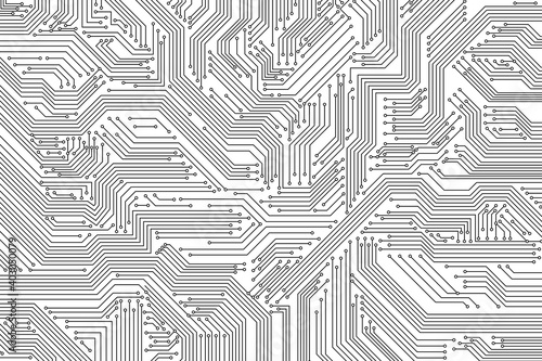 Microchip technology background. Abstract circuit, digital electronics scheme texture. Hardware motherboard, tech data recent vector pattern. Illustration microchip network, technical digital circuit