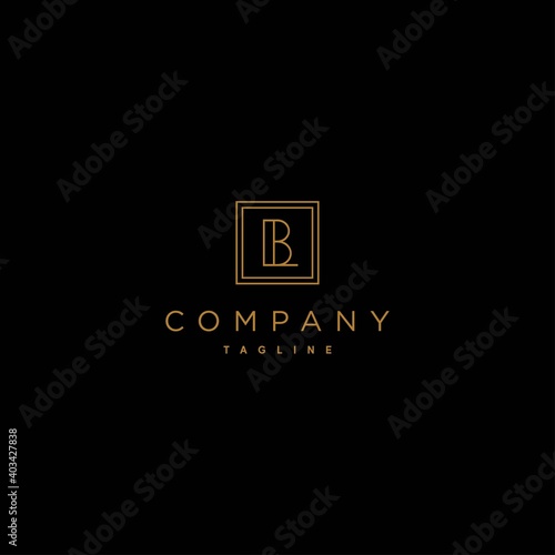 luxury and elegant design initial letter LB
