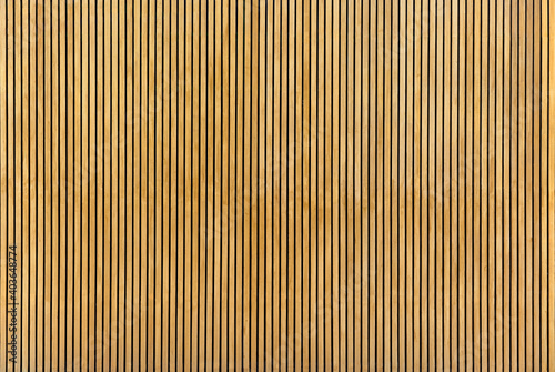 Wood slats, timber battens wall pattern surface texture.