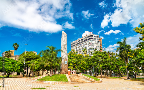 Madre de Ciudades Monument on the Plaza de Armas in Asuncion, Paraguay