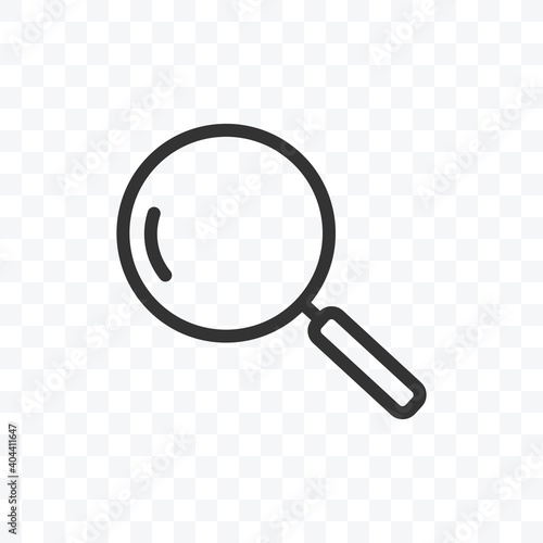 Outline search icon vector illustration isolated on transparent background.