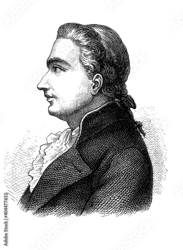 Portrait of Luigi Galvani (1737 - 1798) Italian, physician and physicist, pioneer of bioelectromagnetics discovered the animal electricity