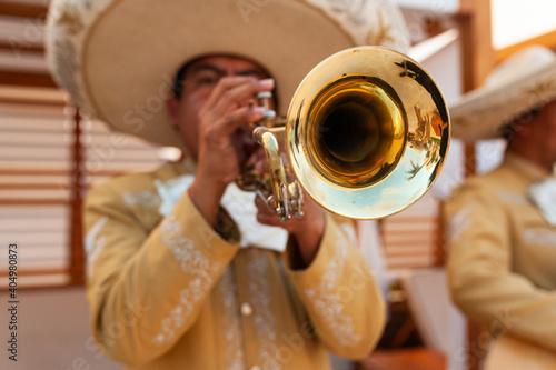 Mariachi playing the trumpet