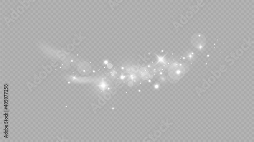 Snow and wind on a transparent background. Winter and snow.Vector