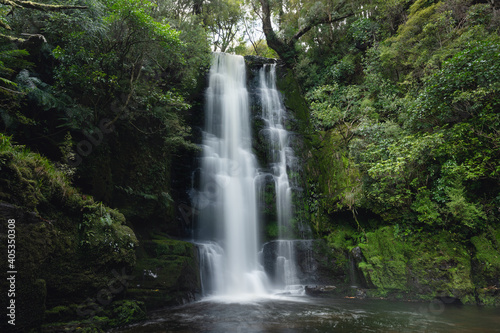 McLean Falls long exposure photography. New Zealand, Otago Region