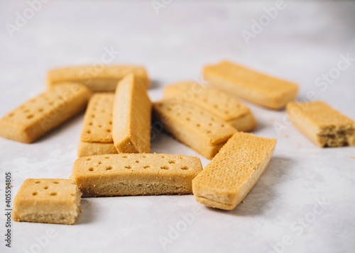 shortbread cookies on a white