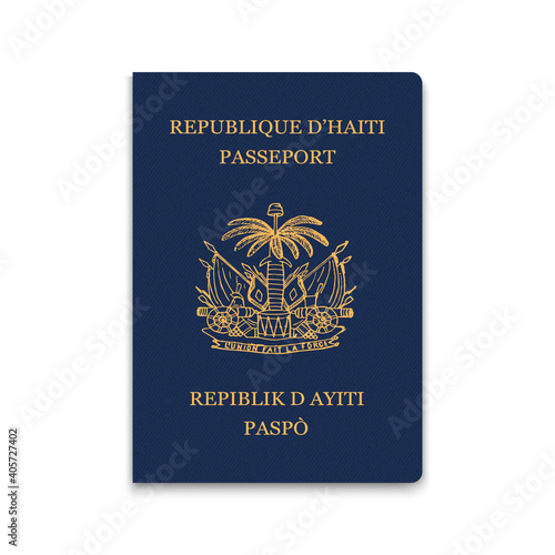 Passport of Haiti. Citizen ID template.