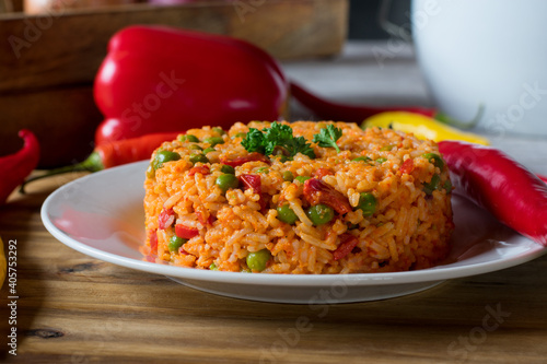 serbian djuvec rice on a plate