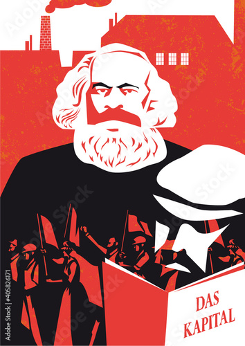 Karl Marx vector illustration