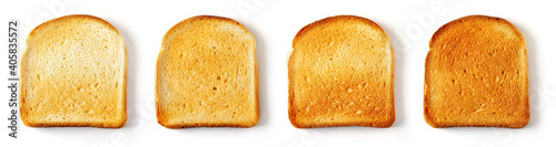 Set of Sliced Toast Bread, from above
