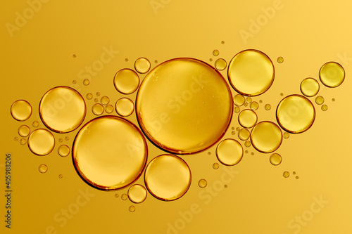 golden drops of oil or serum surface background