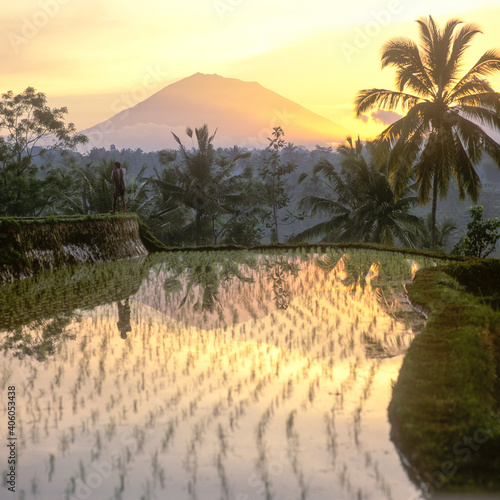 Indonesien/Bali/Mount Agung im Morgenlicht
