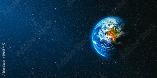 View of the earth from the moon. Elements of this image furnished by NASA