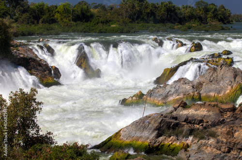 Khone Phapheng Falls Waterfalls Mekong River Pakse Southern Laos