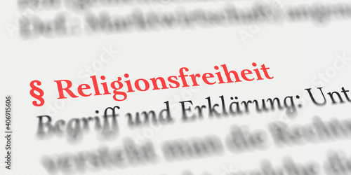 Religionsfreiheit rechtlich erklärt mit Paragraph Zeichen