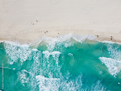 Drone photo Playa Ballenas, Cancun, Mexico