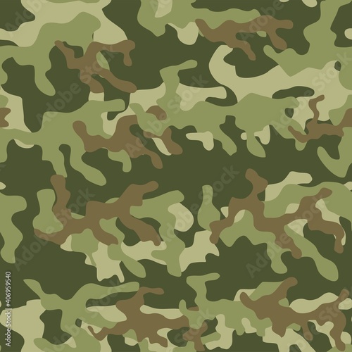 Camouflage seamless pattern texture. Abstract modern vector military camo backgound. Fabric textile print template. Vector illustration