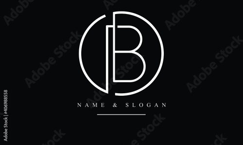 OB, BO, O, B abstract letters logo monogram