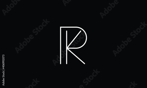 PK, KP, P, K Letter Logo Design with Creative Modern Trendy Typography