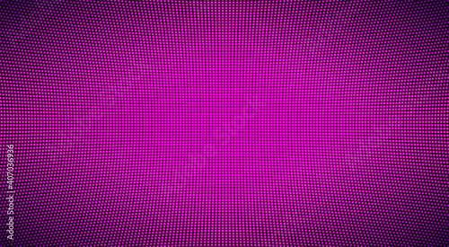 Led screen texture. Digital display. TV pixel background. Lcd monitor with dots. Pink television videowall. Electronic diode effect. Projector grid template. Vector illustration.