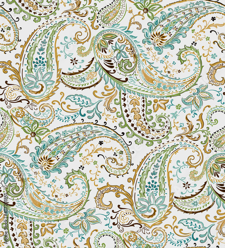 Paisley seamless pattern print background ,wallpaper, card 