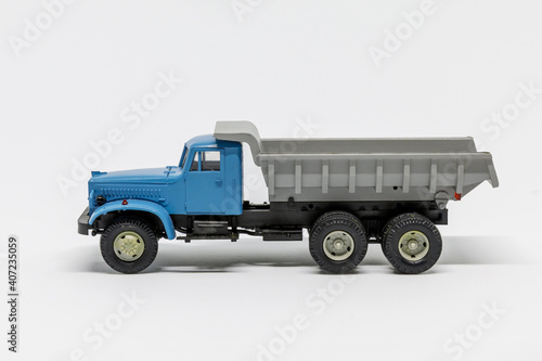 model of the truck KRAZ 256 on a white background