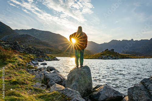 Sunrise over the mountains of Vesterålen