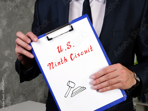 Business concept about U.S. Ninth Circuit with phrase on the page.