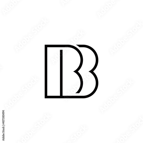 b bb initial logo design vector template