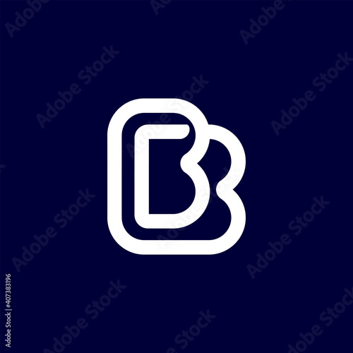 Modern professional logo monogram bb in business theme