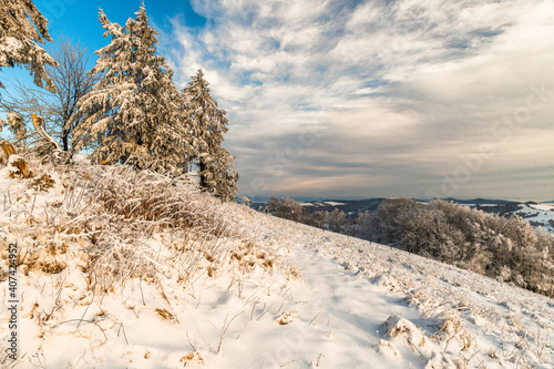 Winter, snow, Forester, Bílé Karpaty, Czech republic