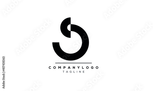 Abstract Letter Initial SC Vector Logo Design Template