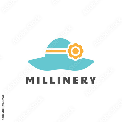 millinery logo design vector illustration