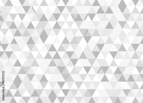 Geometric grey triangles pattern. Minimal abstract triangular background. Gray triangles vector design