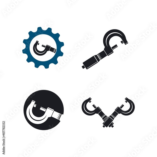 micrometer icon vector illustration design template