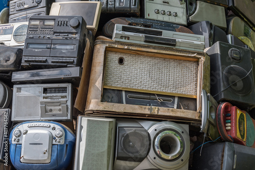 Historical Radios In Retro Style - Old, Nostalgic Radios