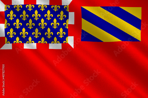 Flag of Dijon in Cote-dOr in Burgundy, France